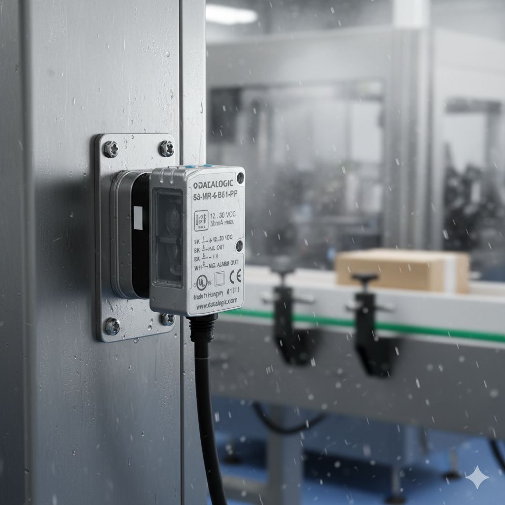 Sensore Fotoelettrico compatto Datasensing Serie S8 in custodia metallica INOX