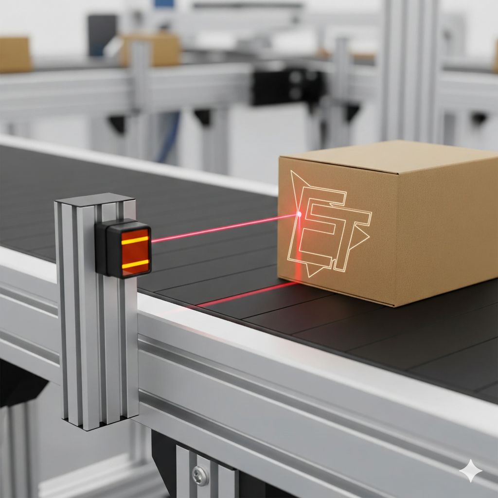 Fotocellula industriale a tasteggio diretto in funzione
