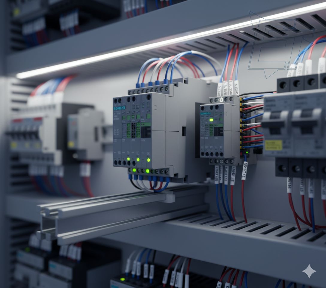 PLC compatto Siemens in un quadro elettrico