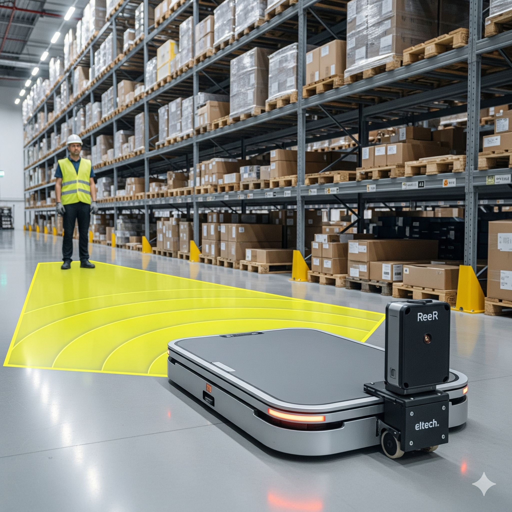 Laser scanner di sicurezza per AGV